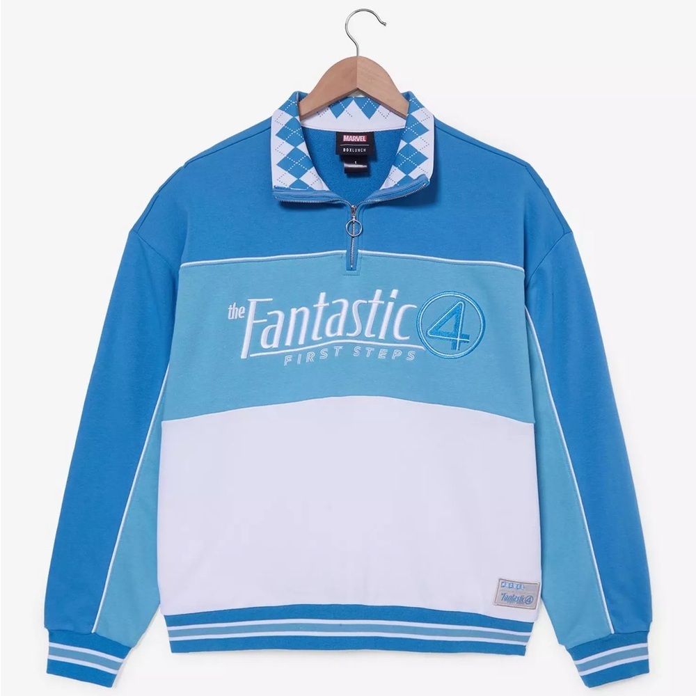 NWOT Marvel Fantastic Four: First Steps Women’s Quarter Zip Crewneck BoxLunch XS